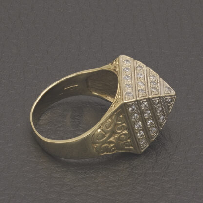 9ct Yellow Gold Gemstone Pyramid Ring - Image 3