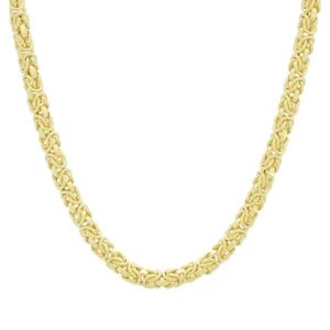 18ct Yellow Gold Byzantine Chain 18&#8243; 4mm