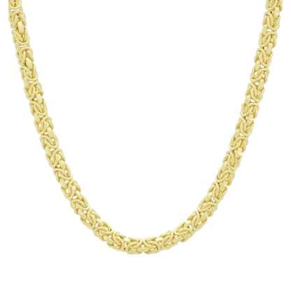 18ct Yellow Gold Byzantine Chain 18" 4mm