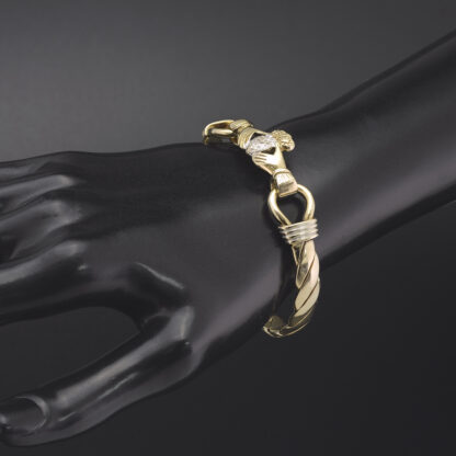 9ct Yellow Gold Claddagh Bangle - Image 2