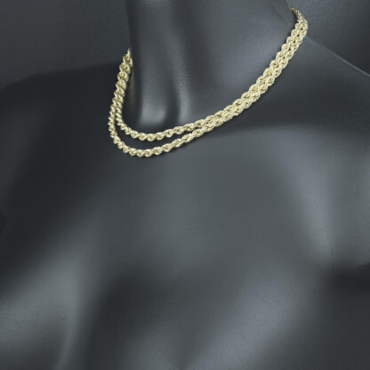 9ct Yellow Gold Rope Chain 31" 4.5mm - Image 3