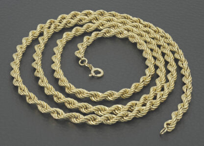 9ct Yellow Gold Rope Chain 31" 4.5mm - Image 2