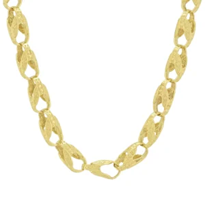 9ct Yellow Gold Tulip Chain 22&#8243; 8mm