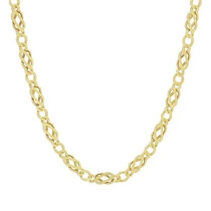 9ct Yellow Gold Fancy Link Chain 20.5" 5mm