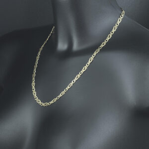 9ct Yellow Gold Fancy Link Chain 20.5″ 5mm