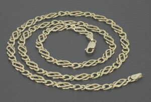 9ct Yellow Gold Fancy Link Chain 20.5″ 5mm