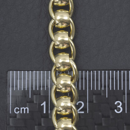 9ct Yellow Gold Roller Ball Chain 22.5" 7mm - Image 5