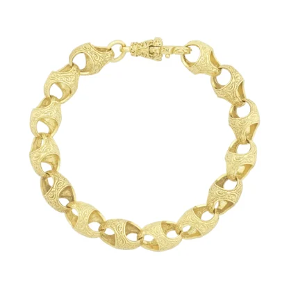 9ct Yellow Gold Tulip Bracelet 8.5" 11.5mm