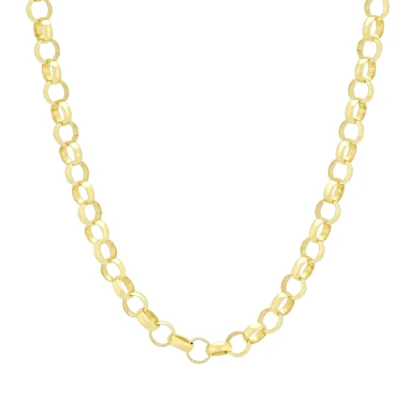 9ct Yellow Gold Belcher Chain 20" 4.5mm