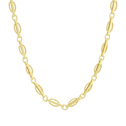 9ct Yellow Gold Fancy Link Chain 18" 4.5mm