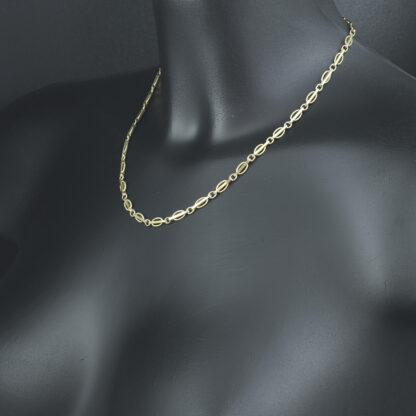 9ct Yellow Gold Fancy Link Chain 18" 4.5mm - Image 3