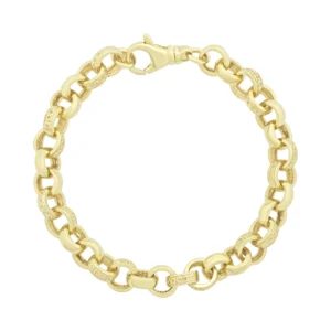 9ct Yellow Gold Belcher Bracelet 8&#8243; 8.5mm