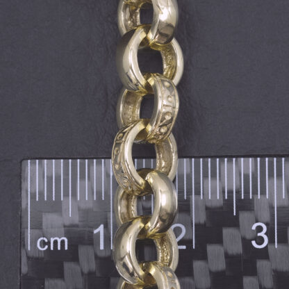 9ct Yellow Gold Belcher Bracelet 8" 8.5mm - Image 3