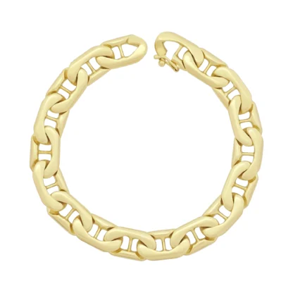 14ct Yellow Gold Marina Bracelet 9" 10.5mm