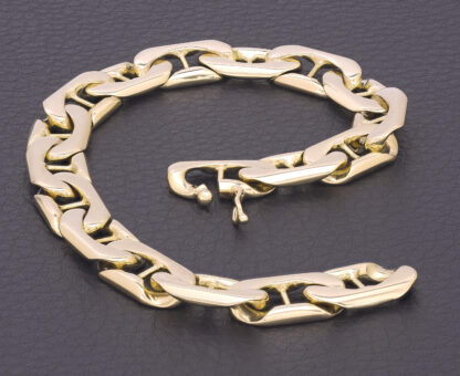 14ct Yellow Gold Marina Bracelet 9" 10.5mm - Image 4