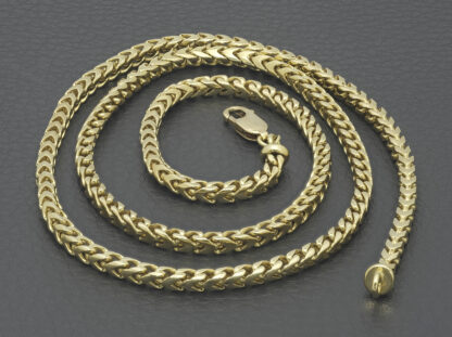 9ct Yellow Gold Franco Chain 25" 3.5mm - Image 5