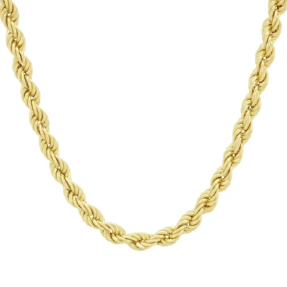 9ct Yellow Gold Rope Chain 25" 5mm