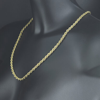 9ct Yellow Gold Rope Chain 25" 5mm - Image 3