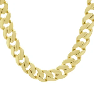 9ct Yellow Gold Cuban Chain 26&#8243; 13.5mm