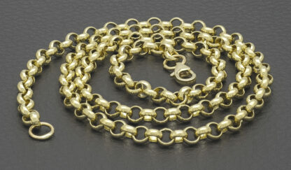 9ct Yellow Gold Belcher Chain 22" 5mm - Image 4