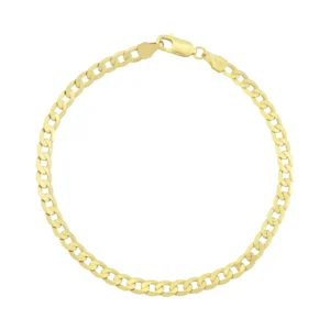 9ct Yellow Gold Curb Bracelet 8&#8243; 4.5mm