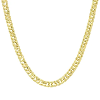 9ct Yellow Gold Fancy Curb Chain 18"