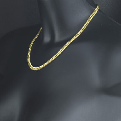 9ct Yellow Gold Fancy Curb Chain 18" - Image 5