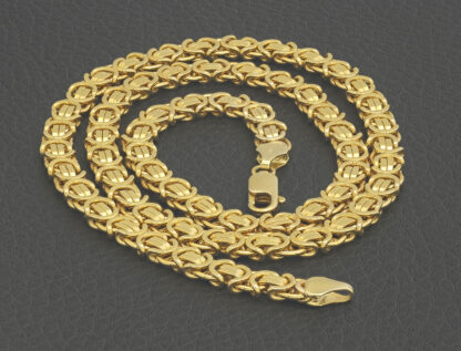 9ct Yellow Gold Byzantine Chain 20" 6mm - Image 2