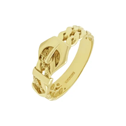 9ct Yellow Gold Buckle Ring