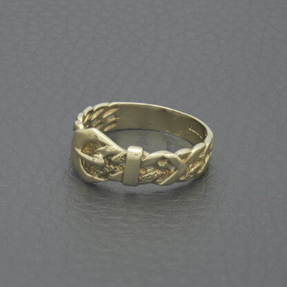 9ct Yellow Gold Buckle Ring - Image 5