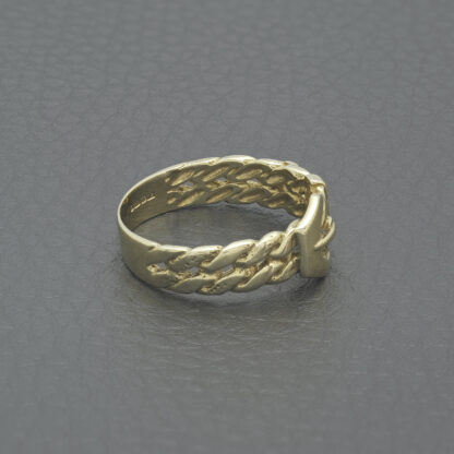 9ct Yellow Gold Buckle Ring - Image 4