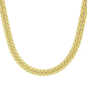 18ct Yellow Gold Cuban Chain 17.5&#8243; 7mm