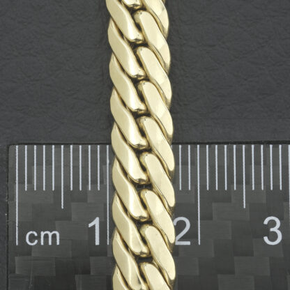 18ct Yellow Gold Cuban Chain 17.5" 7mm - Image 3