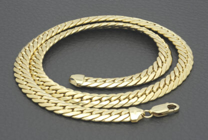 18ct Yellow Gold Cuban Chain 17.5" 7mm - Image 2