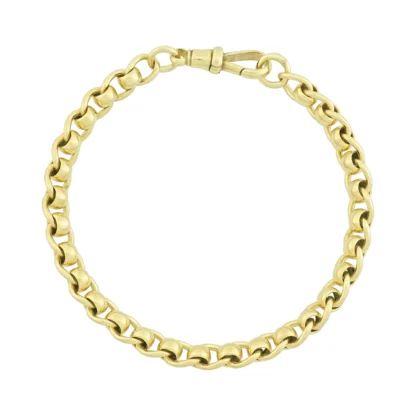 9ct Yellow Gold Roller Ball Bracelet 7.5" 6mm