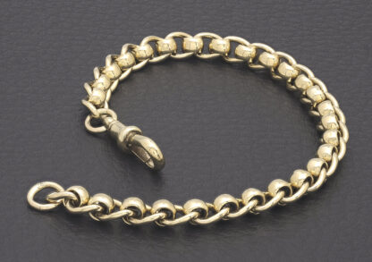 9ct Yellow Gold Roller Ball Bracelet 7.5" 6mm - Image 3