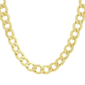 9ct Yellow Gold Curb Chain 22&#8243; 9.5mm