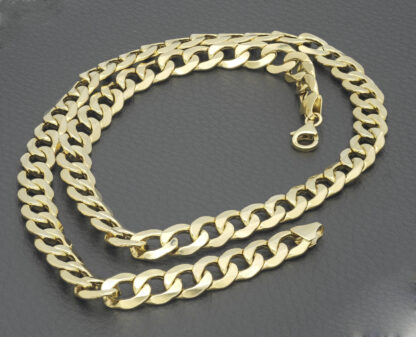 9ct Yellow Gold Curb Chain 22" 9.5mm - Image 3