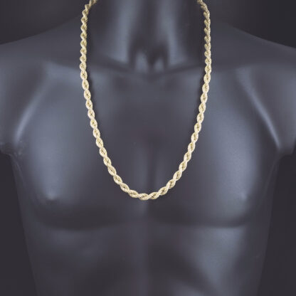 9ct Yellow Gold Rope Chain 28" 8mm - Image 4