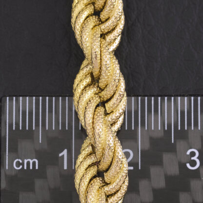 9ct Yellow Gold Rope Chain 28" 8mm - Image 3