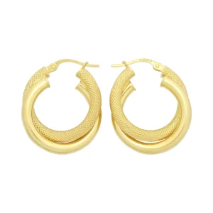 9ct Yellow Gold Creole Earrings