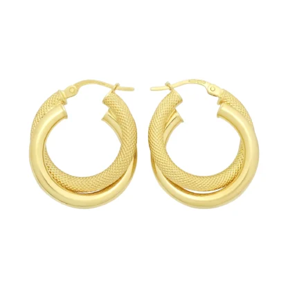 9ct Yellow Gold Creole Earrings