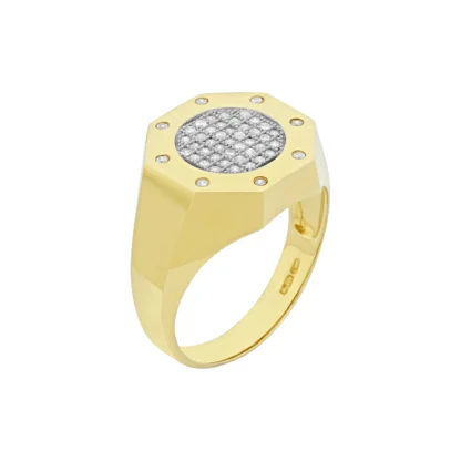 9ct Yellow Gold Gemstone Signet Ring