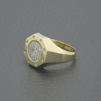 9ct Yellow Gold Gemstone Signet Ring - Image 4