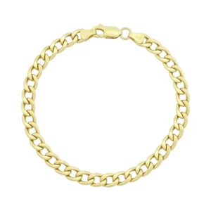 9ct Yellow Gold Curb Bracelet 7&#8243; 5mm