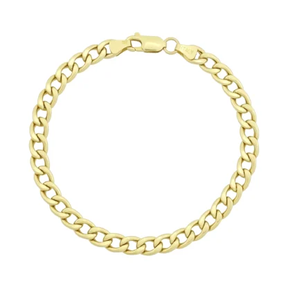 9ct Yellow Gold Curb Bracelet 7" 5mm