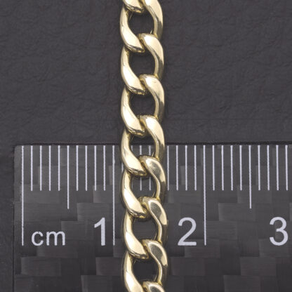 9ct Yellow Gold Curb Bracelet 7" 5mm - Image 4