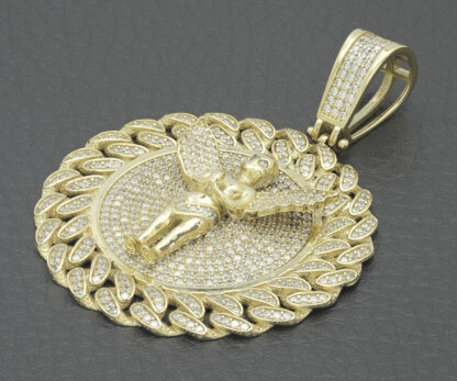 9ct Yellow Gold Gemstone Angel Pendant - Image 2