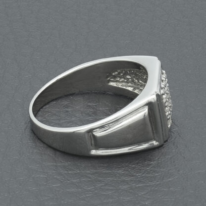 18ct White Gold 0.20ct Diamond Signet Ring - Image 3