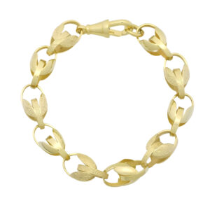 9ct Yellow Gold Tulip Bracelet 8&#8243; 10mm